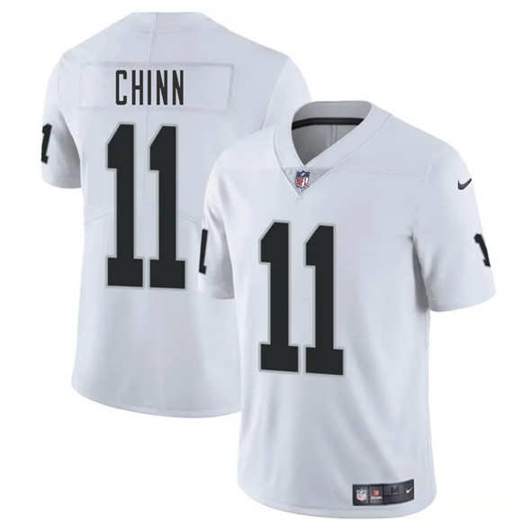 Men's Las Vegas Raiders #11 Jeremy Chinn White 2025 Vapor Football Stitched Jersey