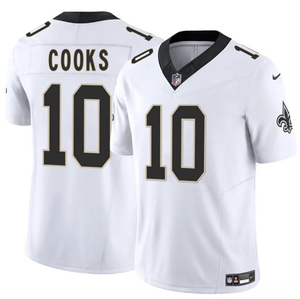 Men's New Orleans Saints #10 Brandin Cooks White 2025 F.U.S.E Vapor Limited Football Stitched Jersey