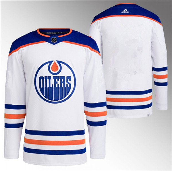 Men's Edmonton Oilers Blank White Stitched Jersey