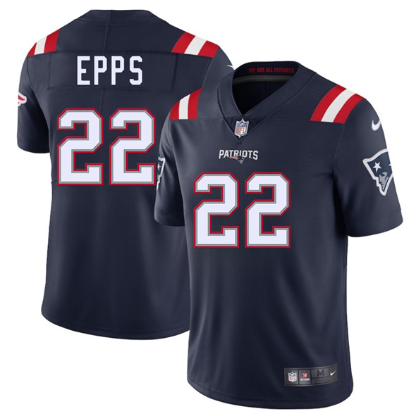 Men's New England Patriots #22 Marcus Epps Navy 2025 Vapor Limited Football Stitched Jersey