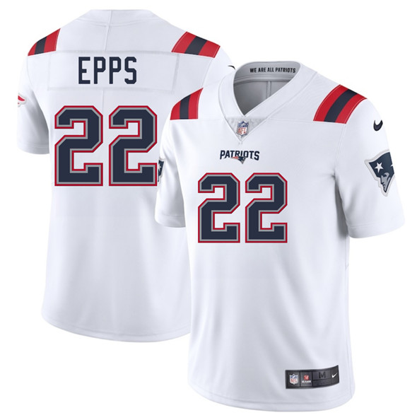 Men's New England Patriots #22 Marcus Epps White 2025 Vapor Limited Football Stitched Jersey