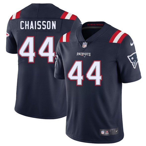 Men's New England Patriots #44 K'Lavon Chaisson Navy 2025 Vapor Limited Football Stitched Jersey