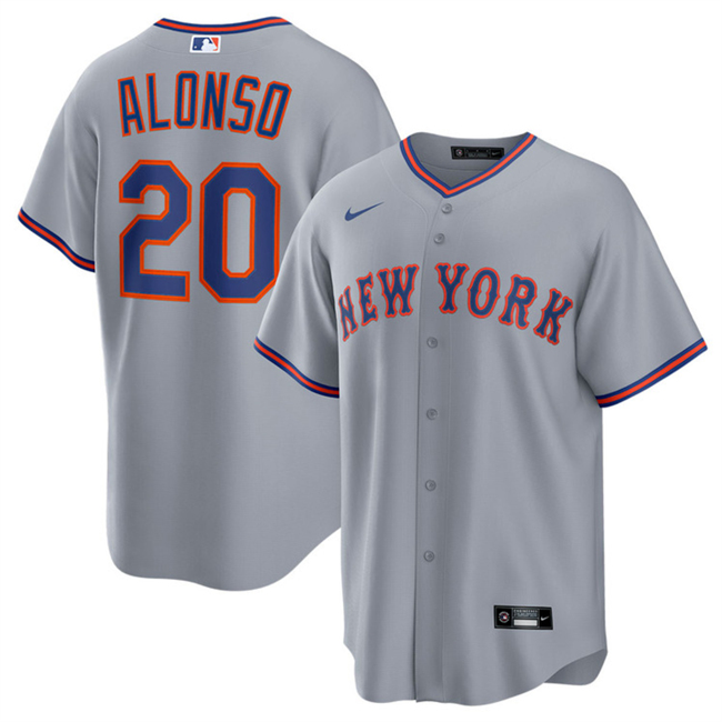 Men's New York Mets #20 Pete Alonso Gray 2025 Limited Stitched Baseball Jersey