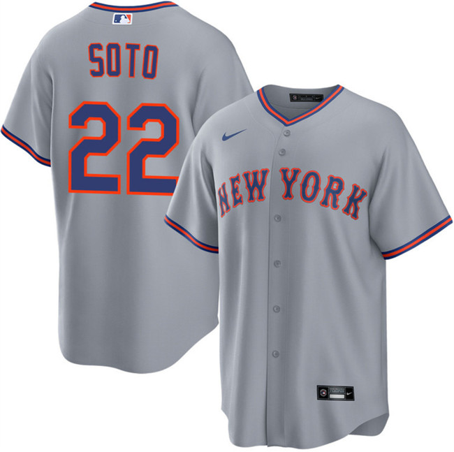 Men's New York Mets #22 Juan Soto Gray 2025 Limited Stitched Baseball Jersey