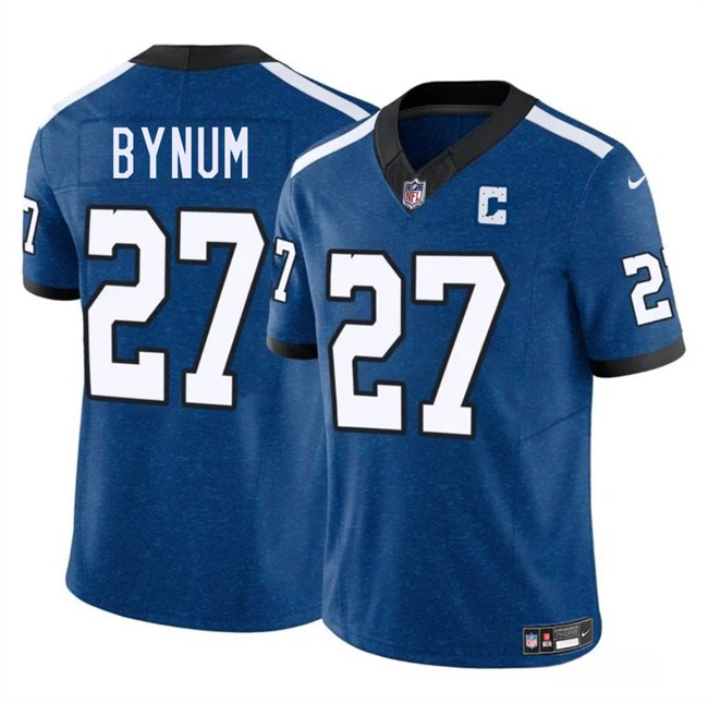 Men's Indianapolis Colts #27 Cam Bynum Blue 2025 F.U.S.E. Throwback Vapor Limited Football Stitched Jersey