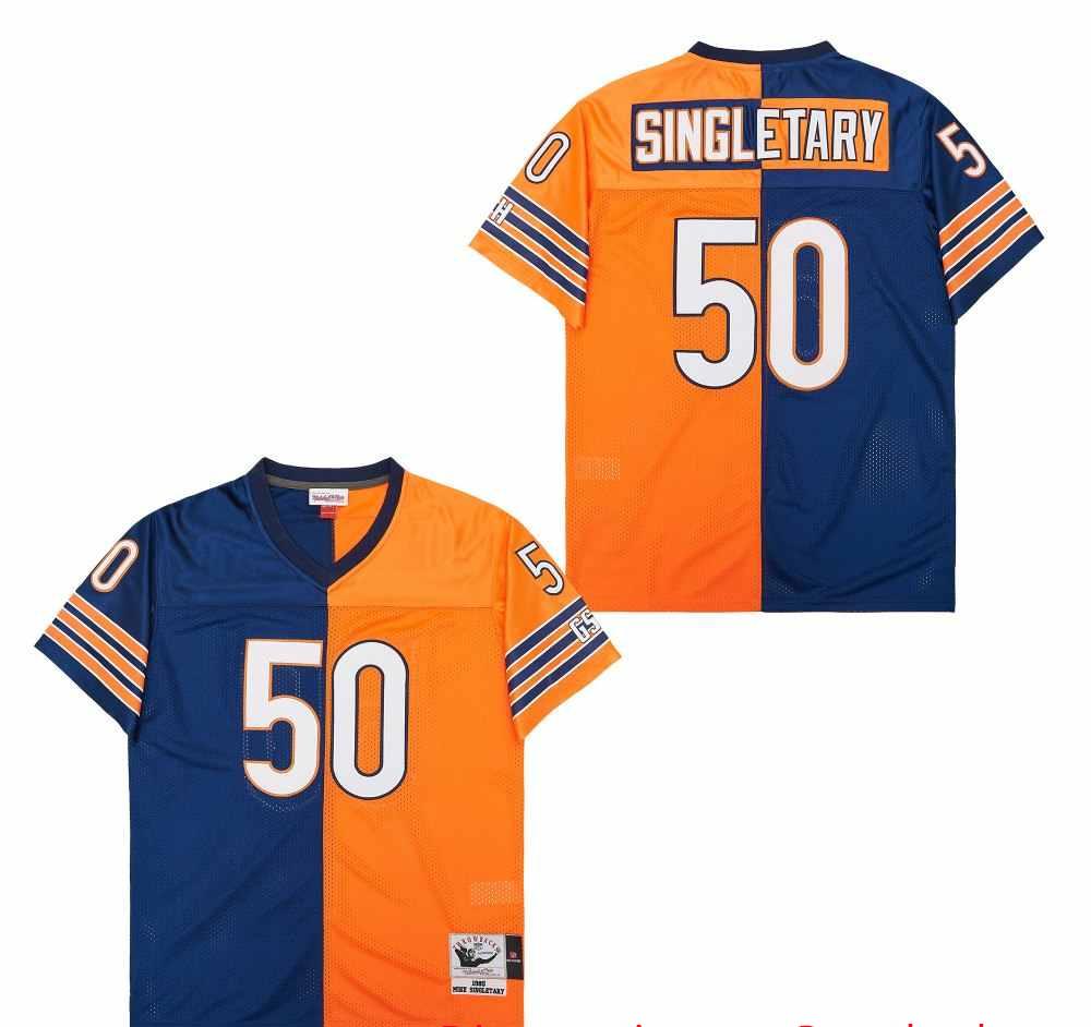 Mitchell&Ness Bears #50 Throwback Men's Throwback Stitched NFL Jerseys 6