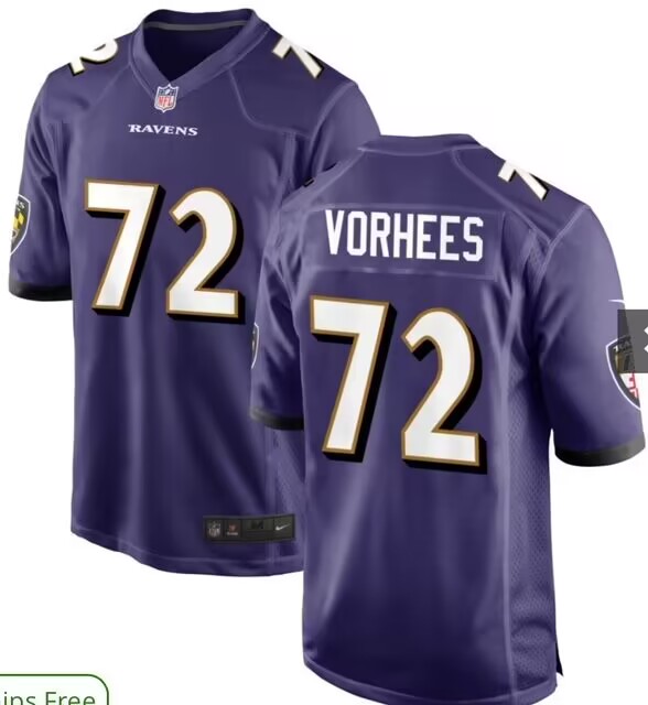 Youth Baltimore Ravens #Andrew Vorhees Purple 2024 Draft Vapor Limited Football Jersey