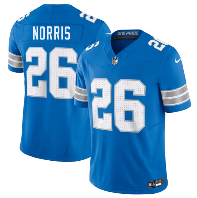 Men's Detroit Lions #26 Morice Norris Blue 2025 F.U.S.E. Vapor Limited Stitched Jersey
