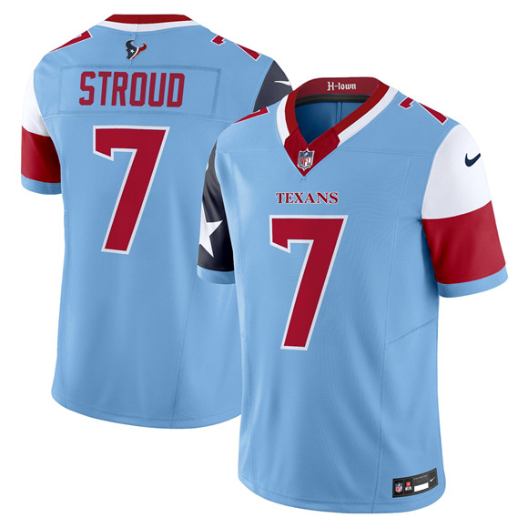 Men's Houston Texans #7 C.J. Stroud Blue 2024 F.U.S.E. V5 Limited Stitched Football Jersey