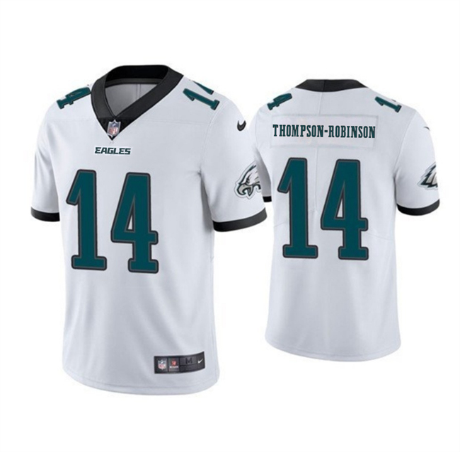 Men's Philadelphia Eagles #14 Dorian Thompson-Robinson White 2024 New F.U.S.E. Vapor Untouchable Limited Stitched Football Jersey