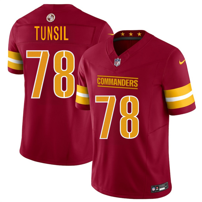 Men's Washington Commanders #78 Laremy Tunsil Burgundy 2025 F.U.S.E. Vapor Limited Stitched Football Jersey