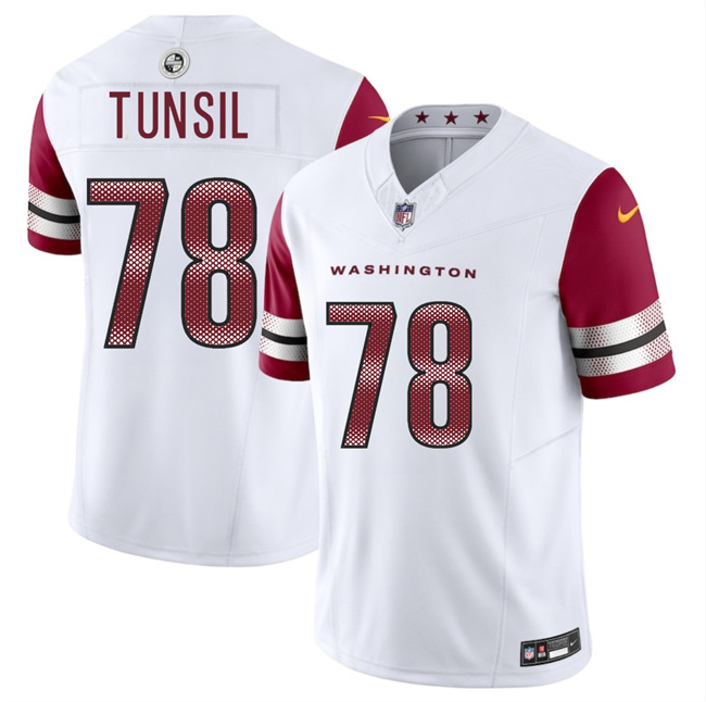 Men's Washington Commanders #78 Laremy Tunsil White 2025 F.U.S.E. Vapor Limited Stitched Football Jersey