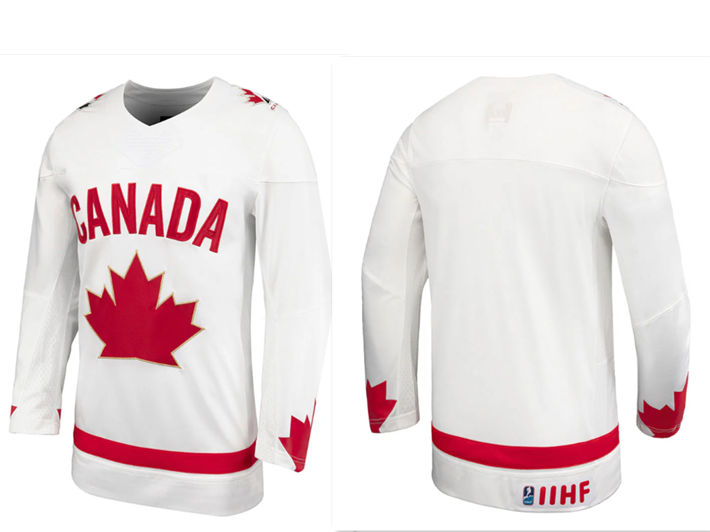 MEN'S TEAM CANADA ADULT WHITE CUSTOM HOCKEY JERSEY