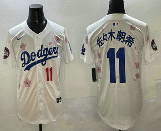 Men's Los Angeles Dodgers #11 佐々木朗希 White Japanese 2025 Tokyo Series Limited Jersey