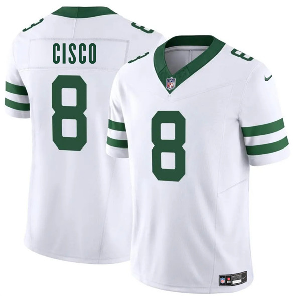 Men's New York Jets #8 Andre Cisco White 2025 F.U.S.E. Vapor Untouchable Limited Football Stitched Jersey
