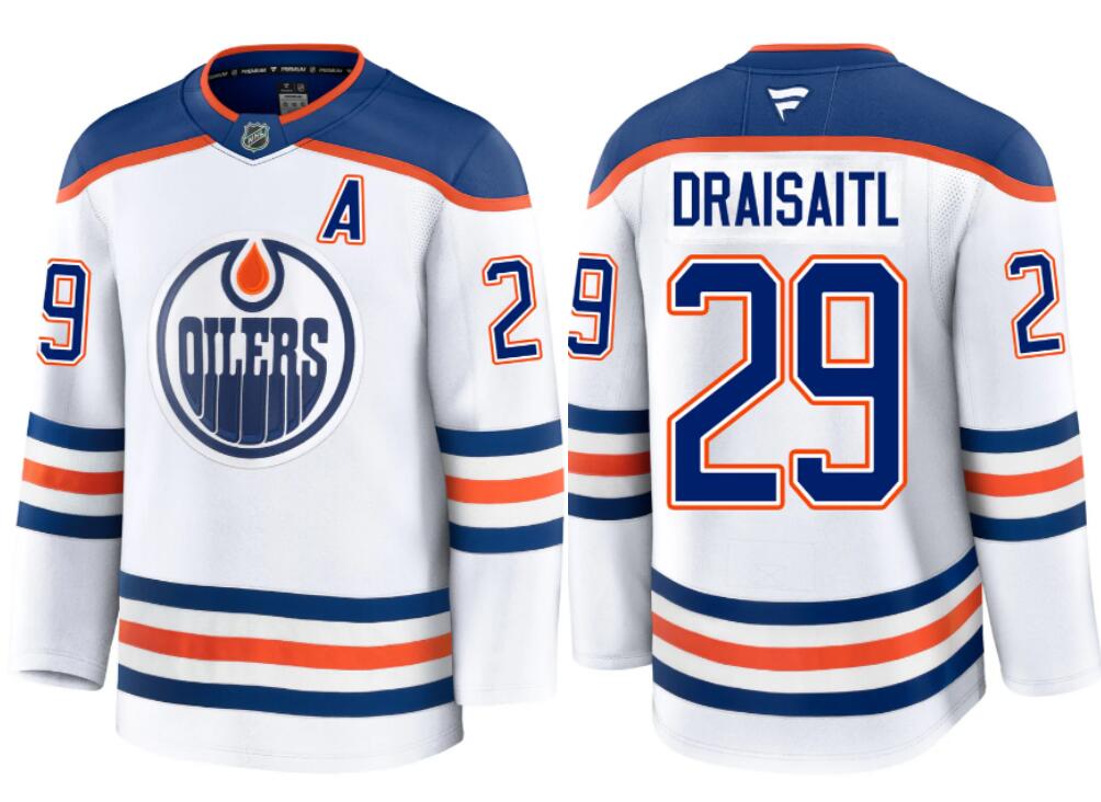 Leon Draisaitl Men's Edmonton Oilers #29 Fanatics Premium White Away Jersey