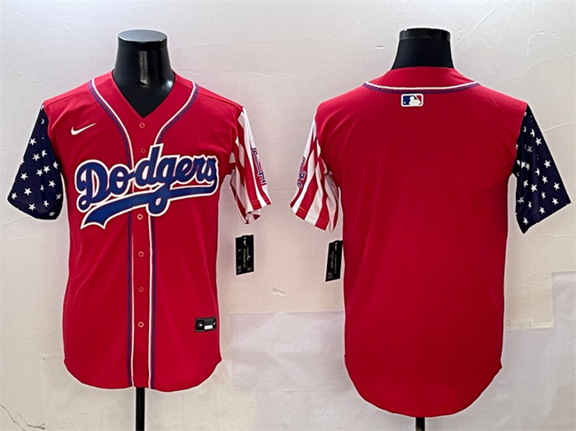 Men's Los Angeles Dodgers Blank Red Limited Stitched Baseball Jersey