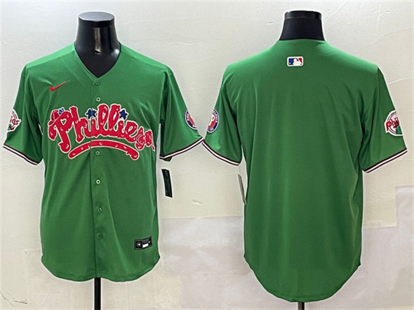 Men's Philadelphia Phillies Blank Green Phanatic Limited Stitched Jersey1