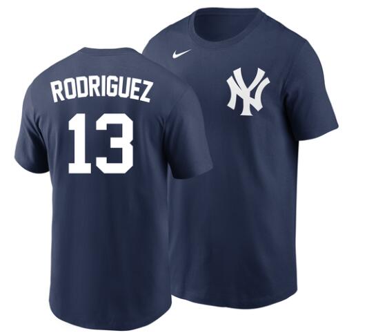 Alex Rodriguez T-Shirt - Navy NY Yankees #13 Adult T-Shirt