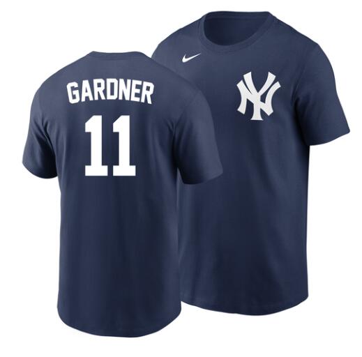 Brett Gardner T-Shirt - Navy NY Yankees #11 Adult T-Shirt