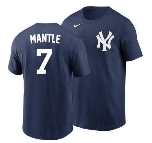 Mickey Mantle T-Shirt - NY Yankees Cooperstown #7 Adult T-Shirt