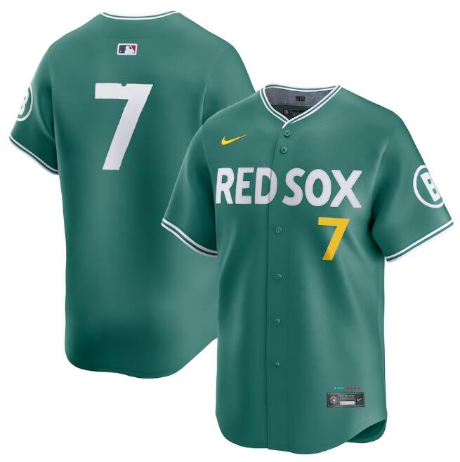 Masataka Yoshida Boston Red Sox #7 Men's Nike 2025 City Connect Limited Player Jersey - Green