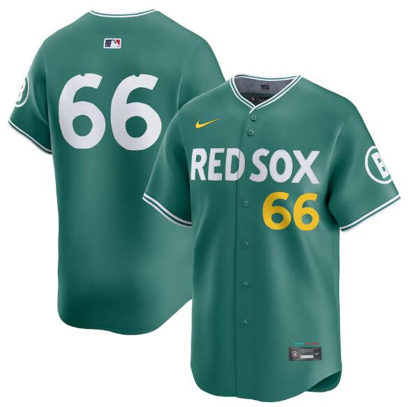 Men's Boston Red Sox #66 Brayan Bello Green 2025 City Connect Limited Stitched Baseball Jersey