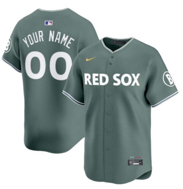 Men's Boston Red Sox Custom 2025 City Connect Vapor Premier Limited Green Jersey