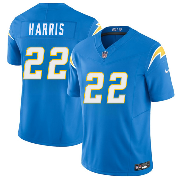 Men's Los Angeles Chargers #22 Najee Harris Blue 2025 F.U.S.E. Vapor Limited Football Stitched Jersey
