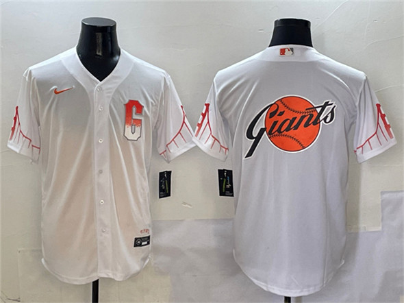 Mens San Francisco Giants Team Big Logo White City Connect Cool Base Stitched Baseball Jersey