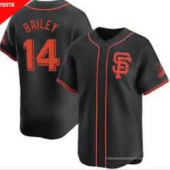 Men's San Francisco Giants #14 Patrick Bailey Black 2024 Black AlternateLimited Stitched Baseball Jersey