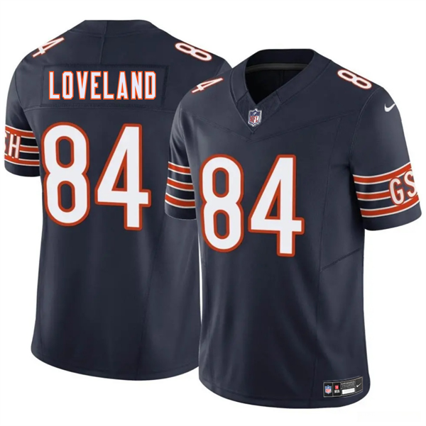 Men's Chicago Bears #84 Colston Lovelandr Navy 2025 Draft F.U.S.E. Vapor Untouchable Limited Football Stitched Jersey