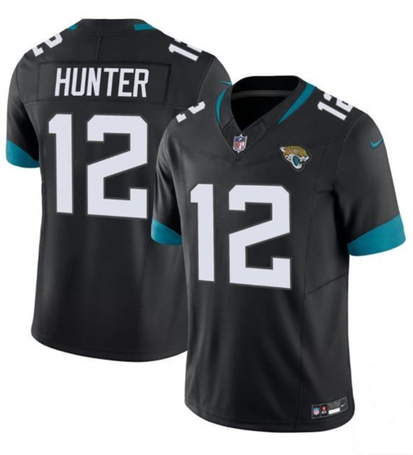 Men's Jacksonville Jaguars #12 Travis Hunter Black 2025 Draft F.U.S.E. Vapor Untouchable Limited Football Stitched Jersey