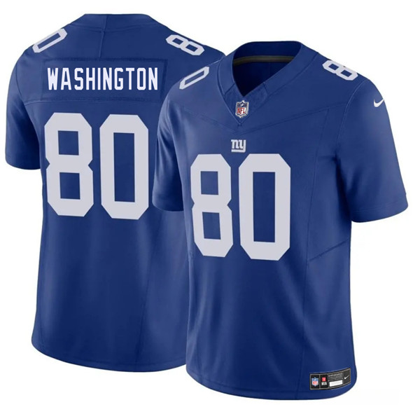 Men's New York Giants #80 Montrell Washington Blue 2025 F.U.S.E. Vapor Untouchable Limited Football Stitched Jersey