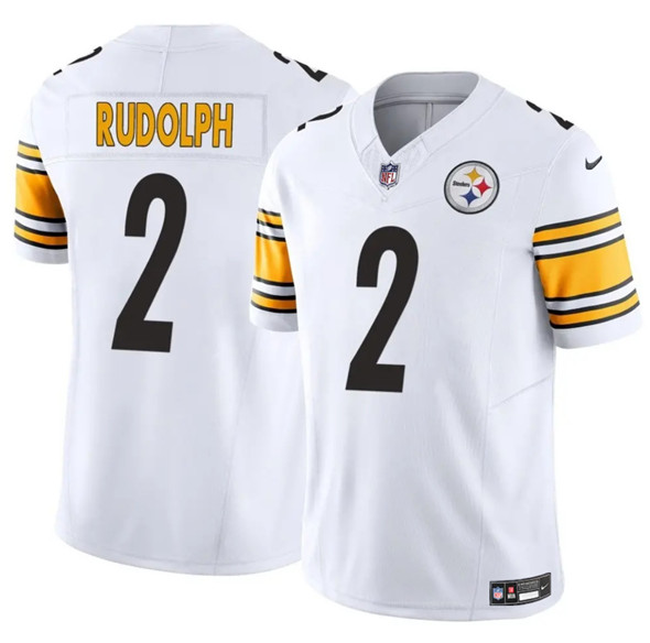 Men's Pittsburgh Steelers #2 Mason Rudolph White 2025 F.U.S.E. Vapor Untouchable Limited Football Stitched Jersey