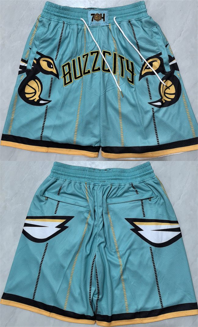 Men's Charlotte Hornets Teal Shorts (Run Small)