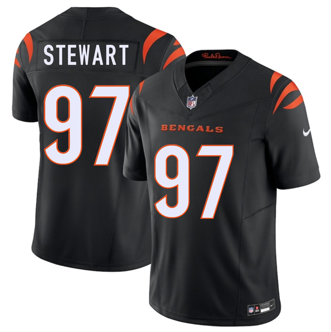 Men's Cincinnati Bengals #97 Shemar Stewart Black 2025 Draft F.U.S.E. Vapor Untouchable Limited Football Stitched Jersey