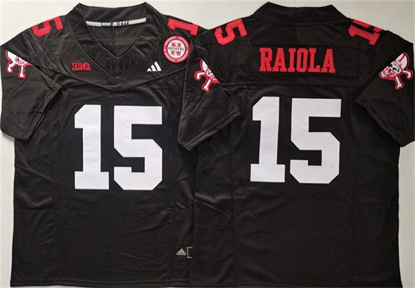 Men's Nebraska Cornhuskers #15 Dylan Raiola Black F.U.S.E. With Patch Vapor Limited Stitched Jersey