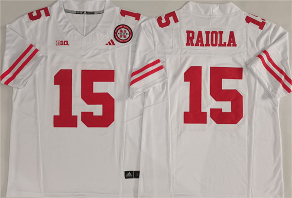 Men's Nebraska Cornhuskers #15 Dylan Raiola White F.U.S.E. With Patch Vapor Limited Stitched Jersey