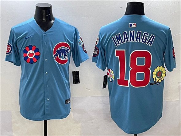 Men's Chicago Cubs #18 Shōta Imanaga Blue 2025 Tokyo Series 2nd Alternate Limited Stitched Baseball Jersey