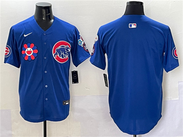 Men's Chicago Cubs Blank Royal 2025 Tokyo Series Limited Stitched Baseball Jersey