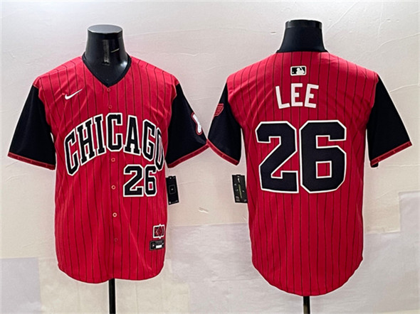 Men's Chicago White Sox #26 Korey Lee Red Black 2025 City Connect Limited Stitched Baseball Jersey