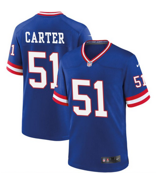 Men's New York Giants #51 Abdul Carter Royal Classic Football Stitched Game Jersey