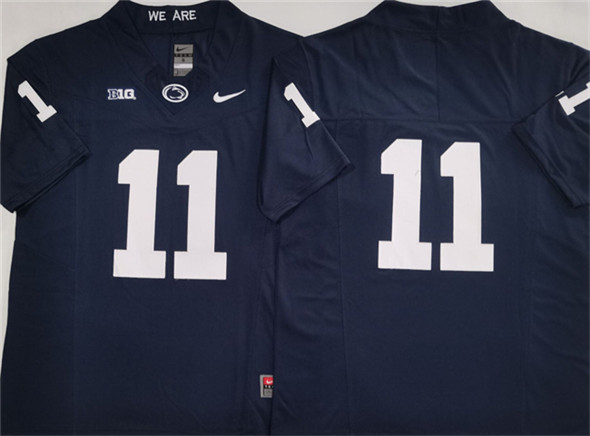 Men's Penn State Nittany Lions #11 Abdul Carter Navy 2024 F.U.S.E. No Name Stitched Jersey