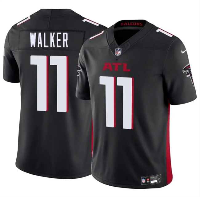 Men's Atlanta Falcons #11 Jalon Walker Black 2025 Draft F.U.S.E. Vapor Untouchable Limited Football Stitched Jersey