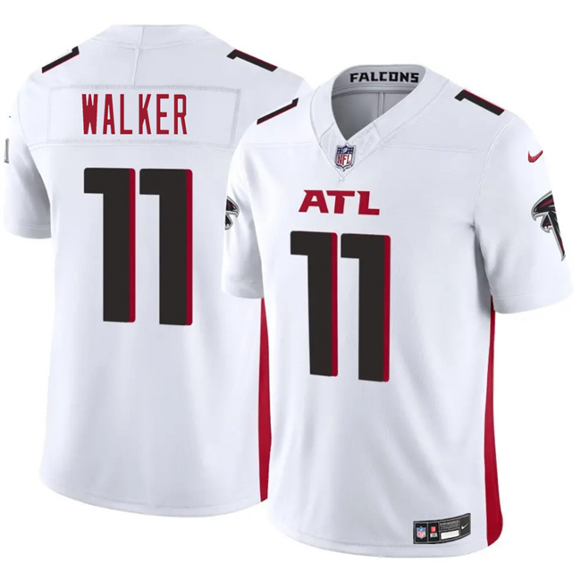 Men's Atlanta Falcons #11 Jalon Walker White 2025 Draft F.U.S.E. Vapor Untouchable Limited Football Stitched Jersey