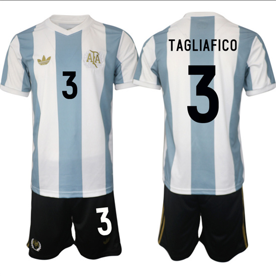 Argentina #3 Tagliafico 2025-26 adidas Originals 50th Anniversary Suit Jersey