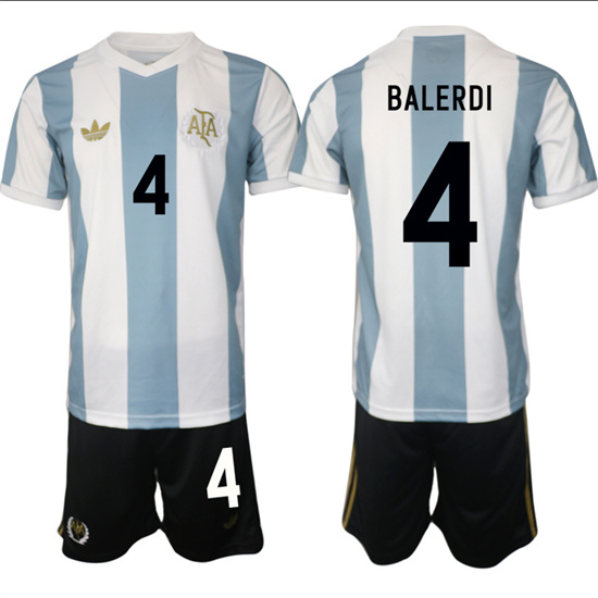 Argentina #4 Balerdi 2025-26 adidas Originals 50th Anniversary Suit Jersey
