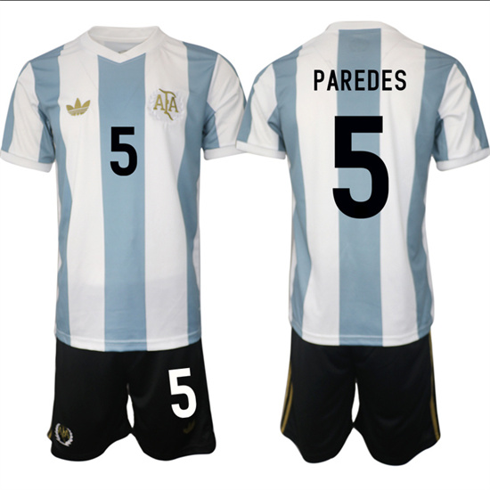 Argentina #5 PAREDES 2025-26 adidas Originals 50th Anniversary Suit Jersey