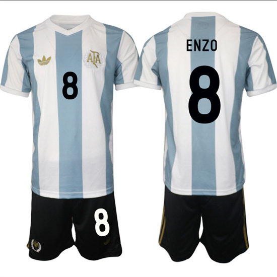 Argentina #8 ENZO 2025-26 adidas Originals 50th Anniversary Suit Jersey